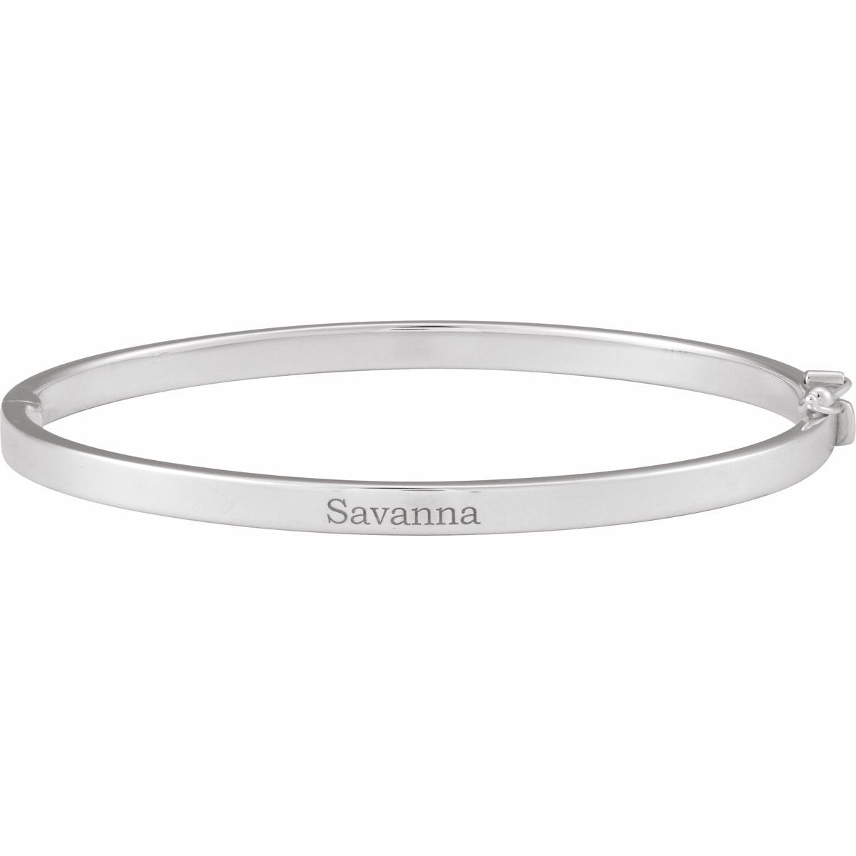 Hinged Bangle Bracelet (4 Mm) - gallery - Series BRC991