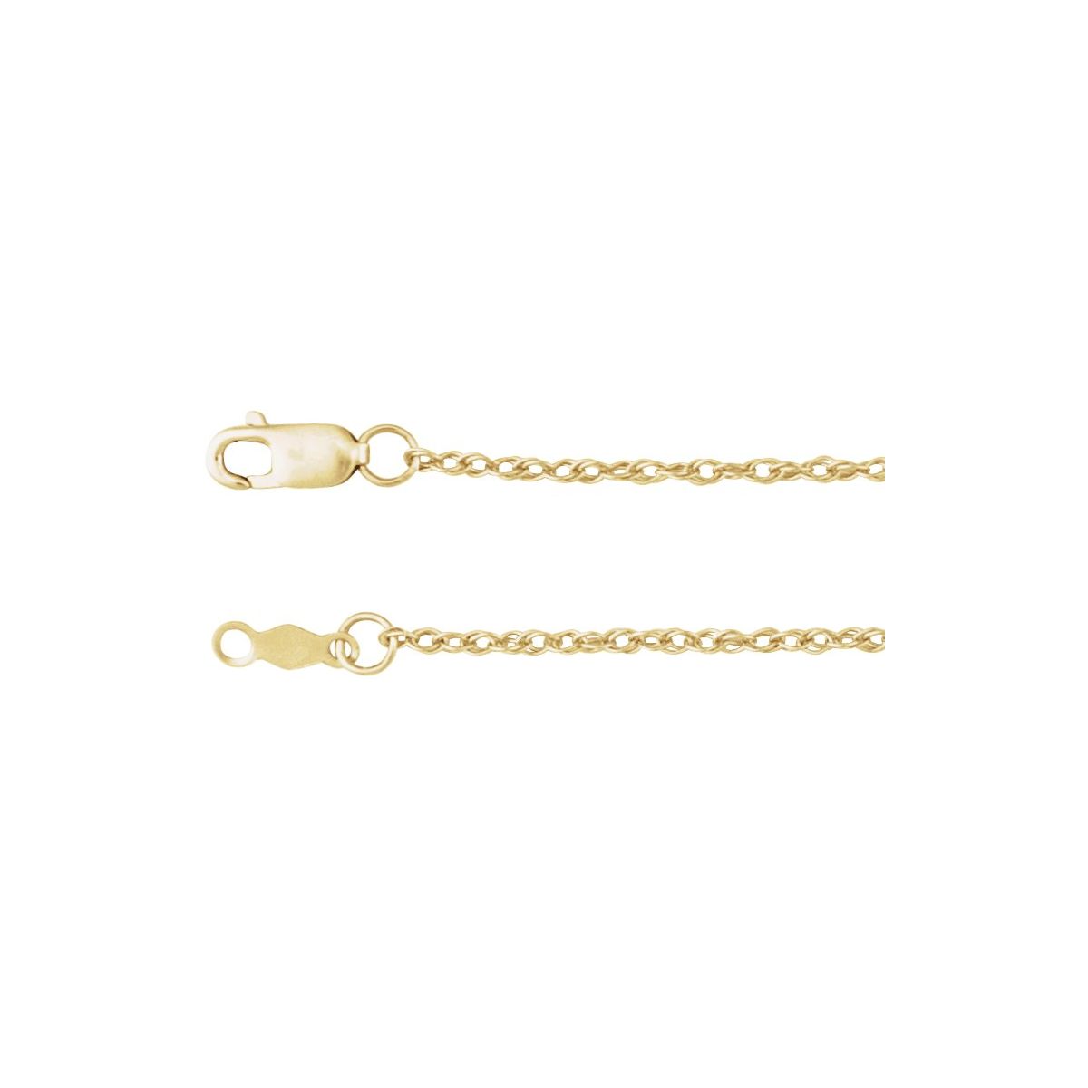 1.25 mm Rope Chain Bracelet (1.25 Mm / 7 In) - 14K Yellow Gold-Filled - Series CH471