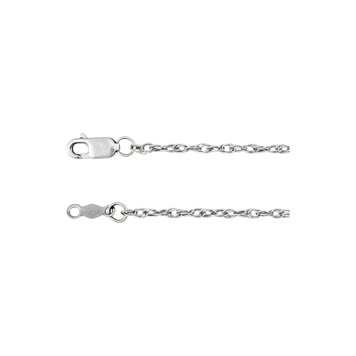 1.25 mm Rope Chain Bracelet (1.5 Mm / 7 In) - 14K White Gold - Series CH473