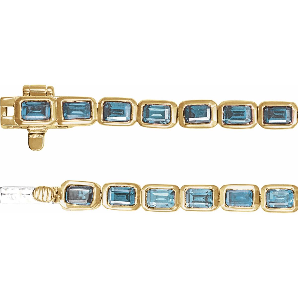Bezel-Set Line Bracelet - gallery - Series BRC1000