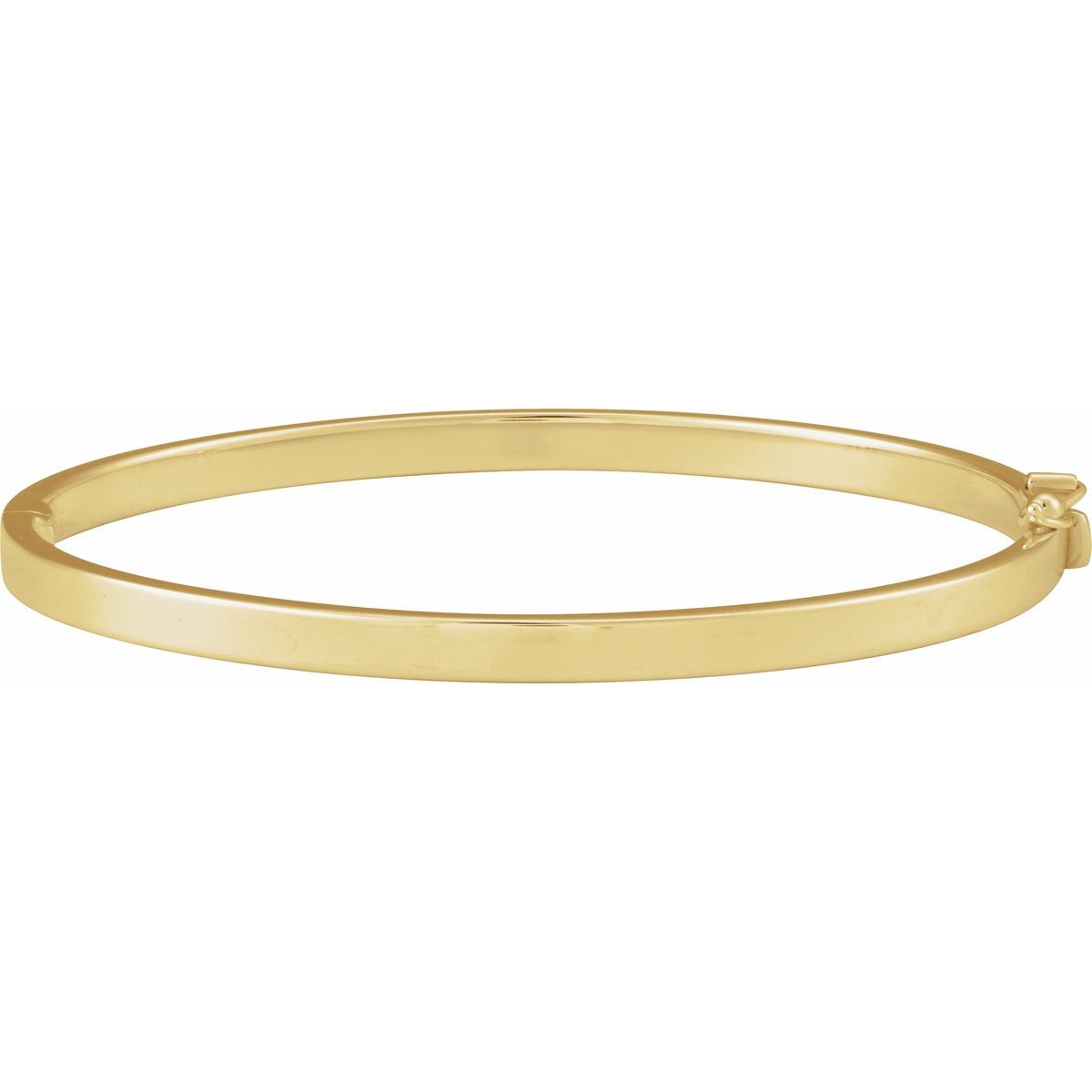 Hinged Bangle Bracelet (4 Mm) - 14K Yellow Gold - Series BRC991
