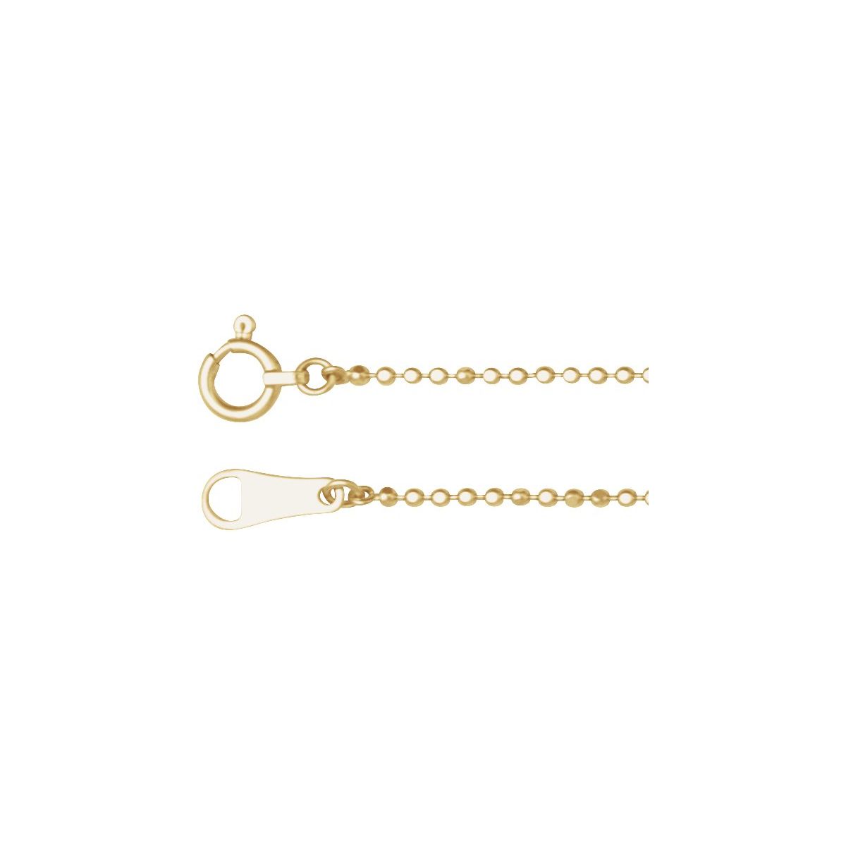 1.2 mm Diamond-Cut Bead Chain Bracelet (1.2 Mm / 7 In) - Series CH1267