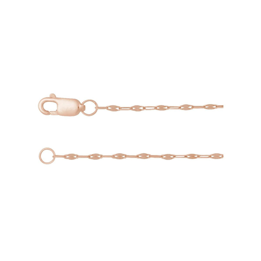 1.5 mm Keyhole Chain Bracelet (1.5 Mm / 7 In) - 14K Rose Gold - Series CH1256