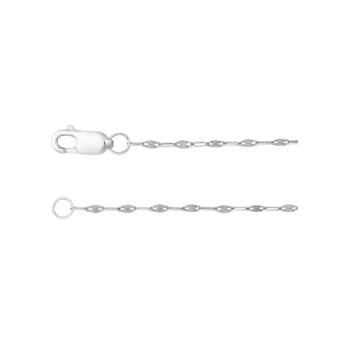 1.5 mm Keyhole Chain Bracelet (1.5 Mm / 7 In) - Sterling Silver - Series CH1256