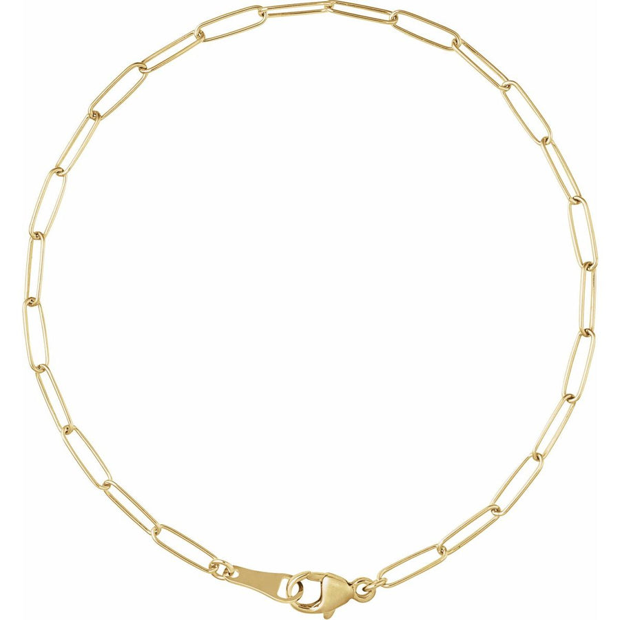 2.4 mm Paperclip-Style Chain Bracelet (2.4 Mm / 7 In) - gallery - Series CH1262
