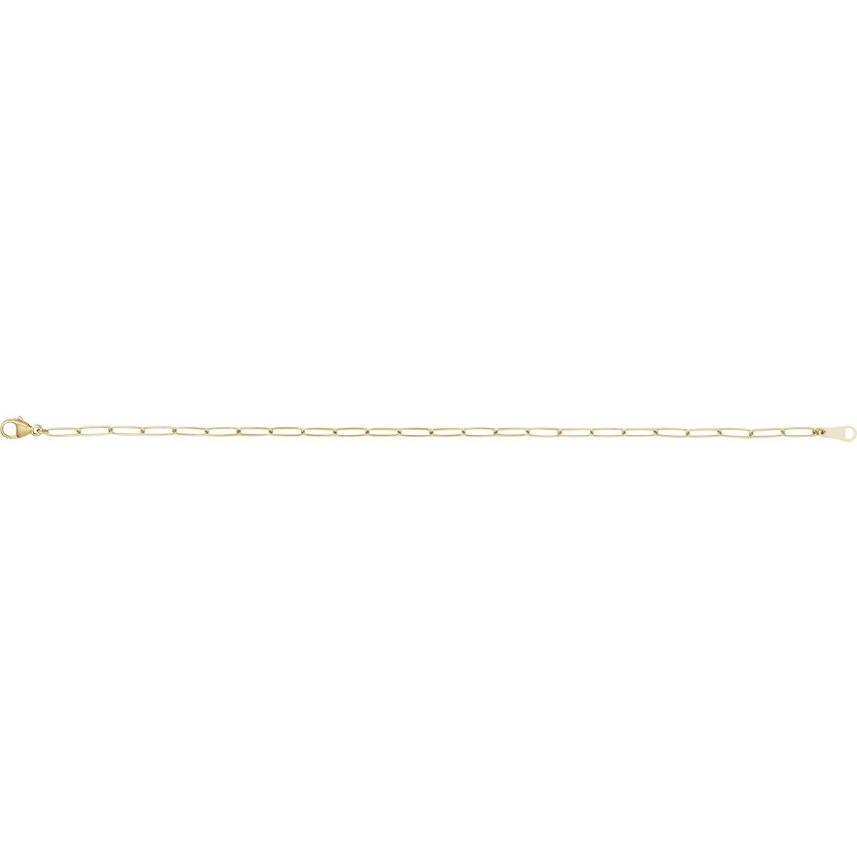 2.4 mm Paperclip-Style Chain Bracelet (2.4 Mm / 7 In) - gallery - Series CH1262