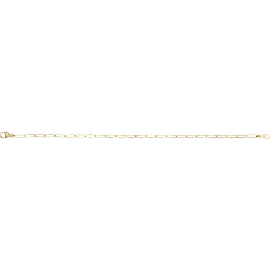 2.4 mm Paperclip-Style Chain Bracelet (2.4 Mm / 7 In) - gallery - Series CH1262