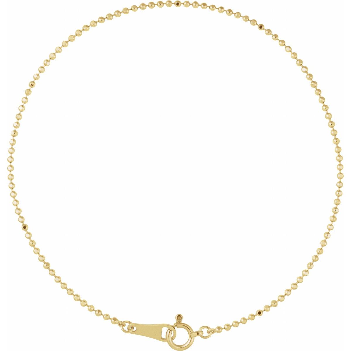1.2 mm Diamond-Cut Bead Chain Bracelet (1.2 Mm / 7 In) - gallery - Series CH1267