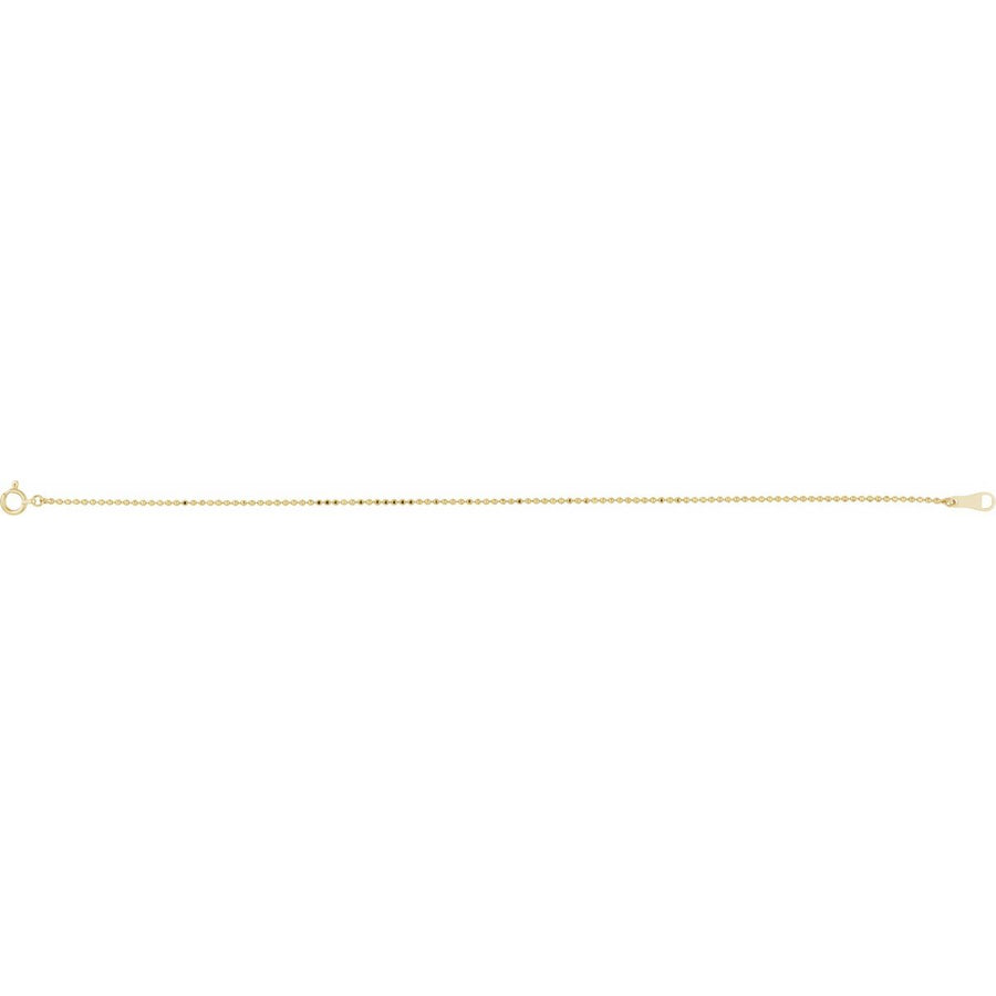 1.2 mm Diamond-Cut Bead Chain Bracelet (1.2 Mm / 7 In) - gallery - Series CH1267