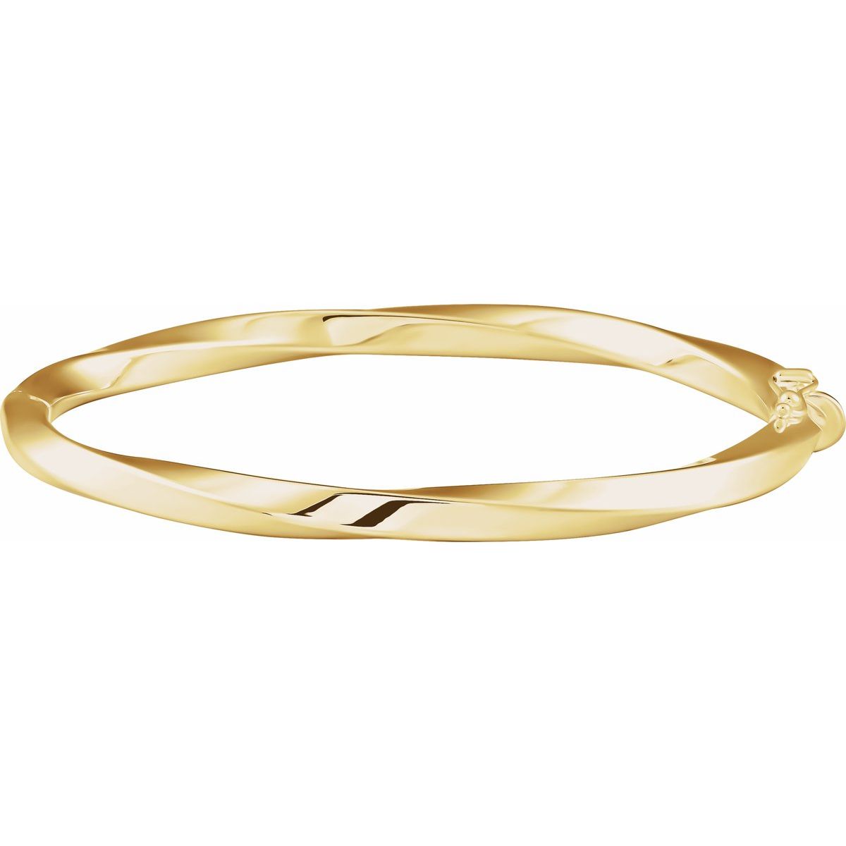 Hinged Twisted Bangle Bracelet (4 Mm) - Series BRC989