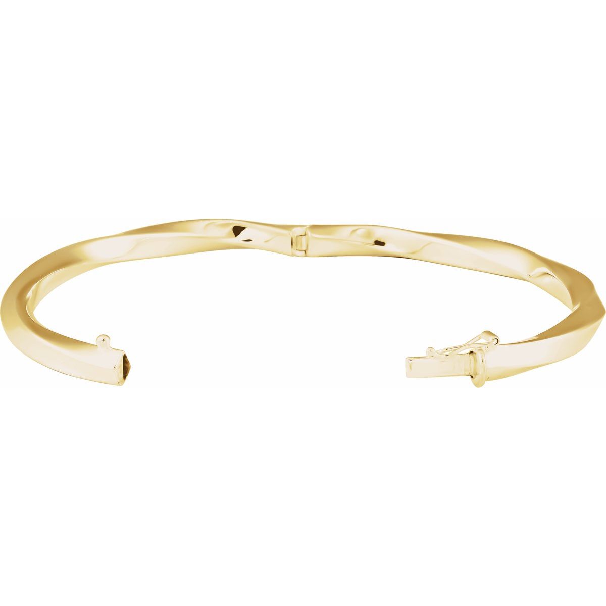 Hinged Twisted Bangle Bracelet (4 Mm) - gallery - Series BRC989