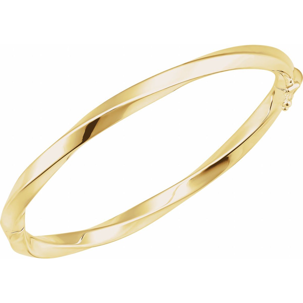 Hinged Twisted Bangle Bracelet (4 Mm) - gallery - Series BRC989