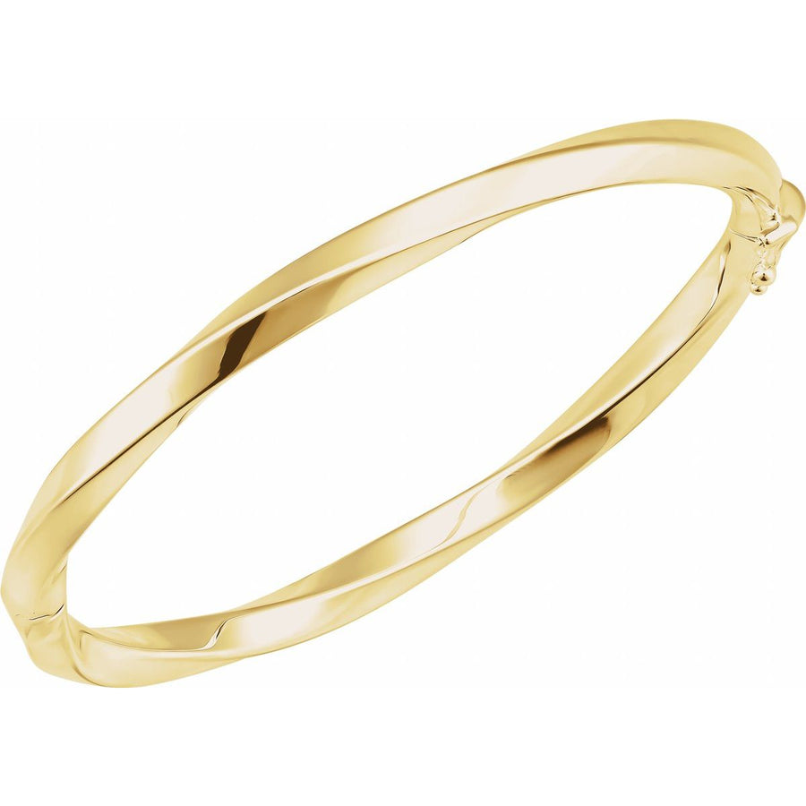 Hinged Twisted Bangle Bracelet (4 Mm) - gallery - Series BRC989