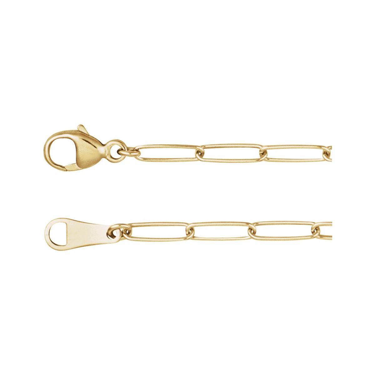 2.4 mm Paperclip-Style Chain Bracelet (2.4 Mm / 7 In) - Series CH1262