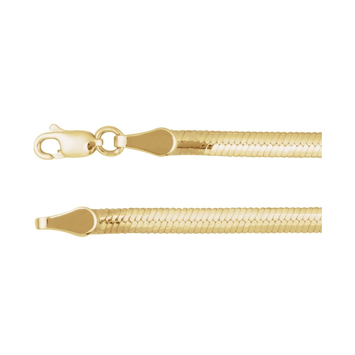 3.2 mm Reversible Diamond-Cut Snake Chain Bracelet (3.2 Mm / 7 In) - Series CH1281