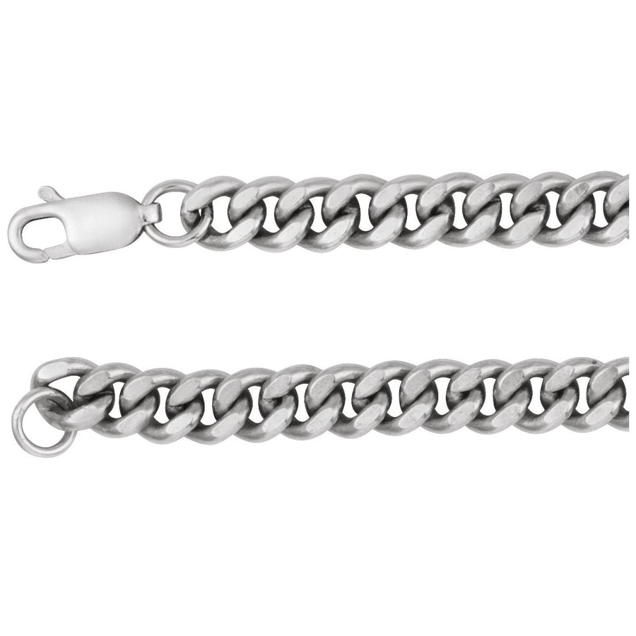 4.8 mm Curb Chain Bracelet (4.8 Mm / 8 In) - Sterling Silver - Series CH1278
