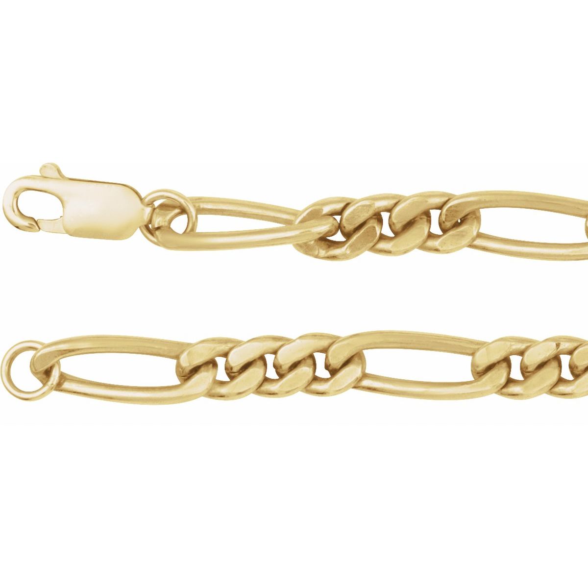 5.2 mm Figaro Chain Bracelet (5.2 Mm / 8 In) - 14K Yellow Gold-Filled - Series CH1277