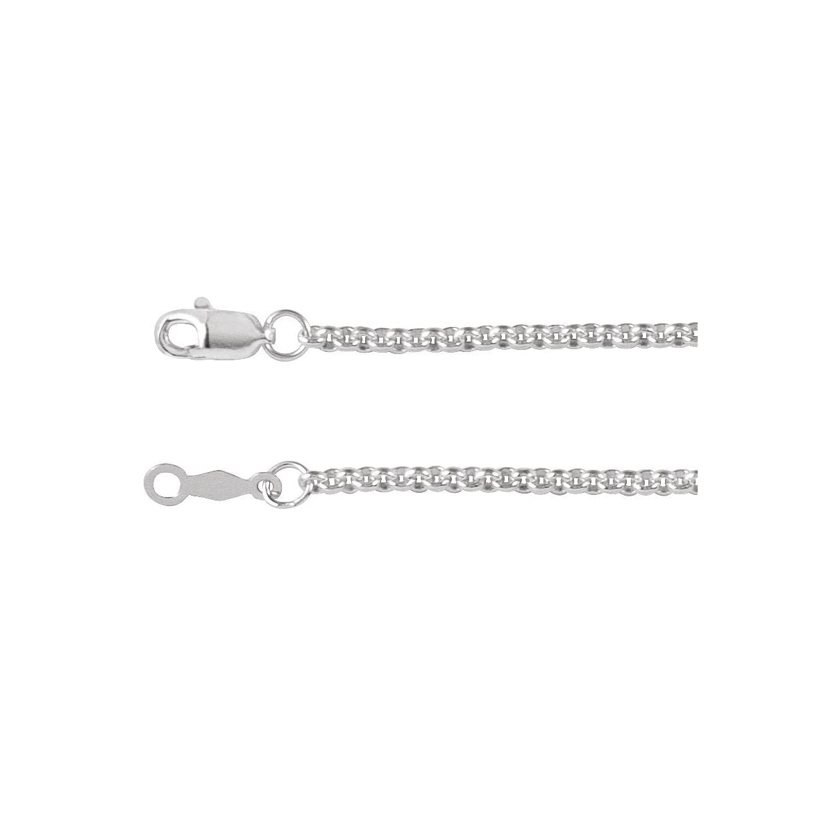 2 mm Rolo Chain Bracelet (2 Mm / 7 In) - Sterling Silver - Series CH1279