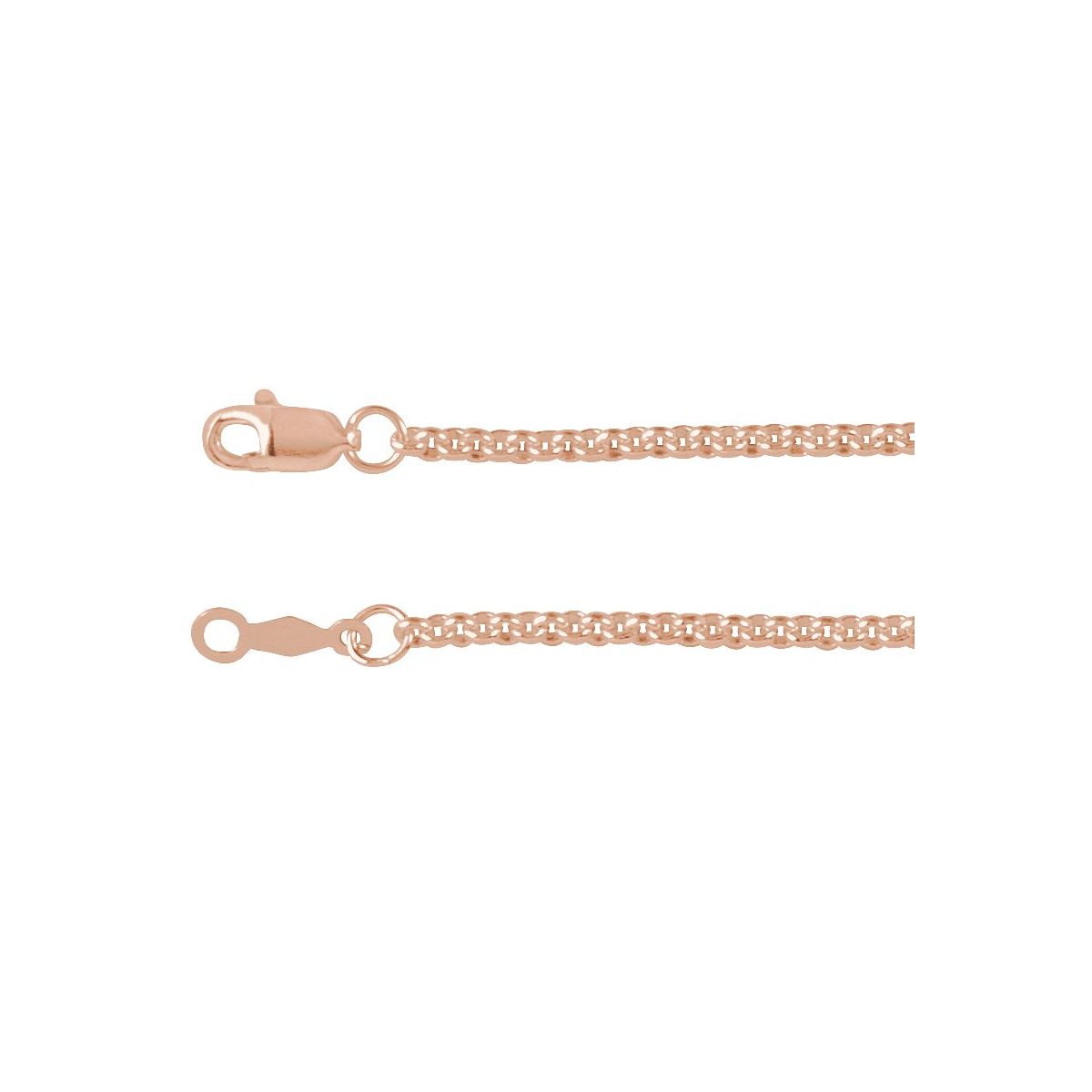 2 mm Rolo Chain Bracelet (2 Mm / 7 In) - 14K Rose Gold - Series CH1279