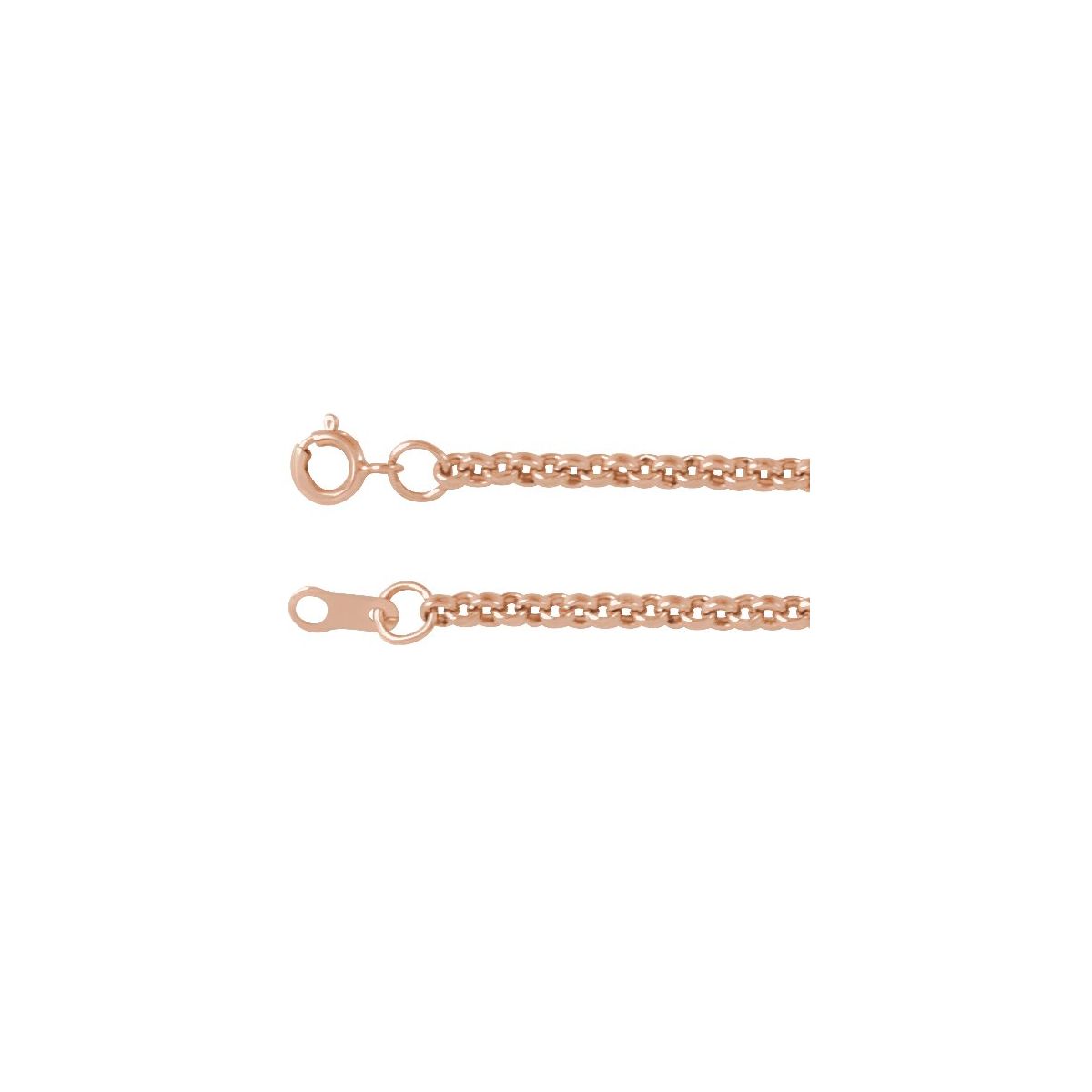 2 mm Rolo Chain Bracelet (2 Mm / 7 In) - 14K Rose Gold - Series CH432