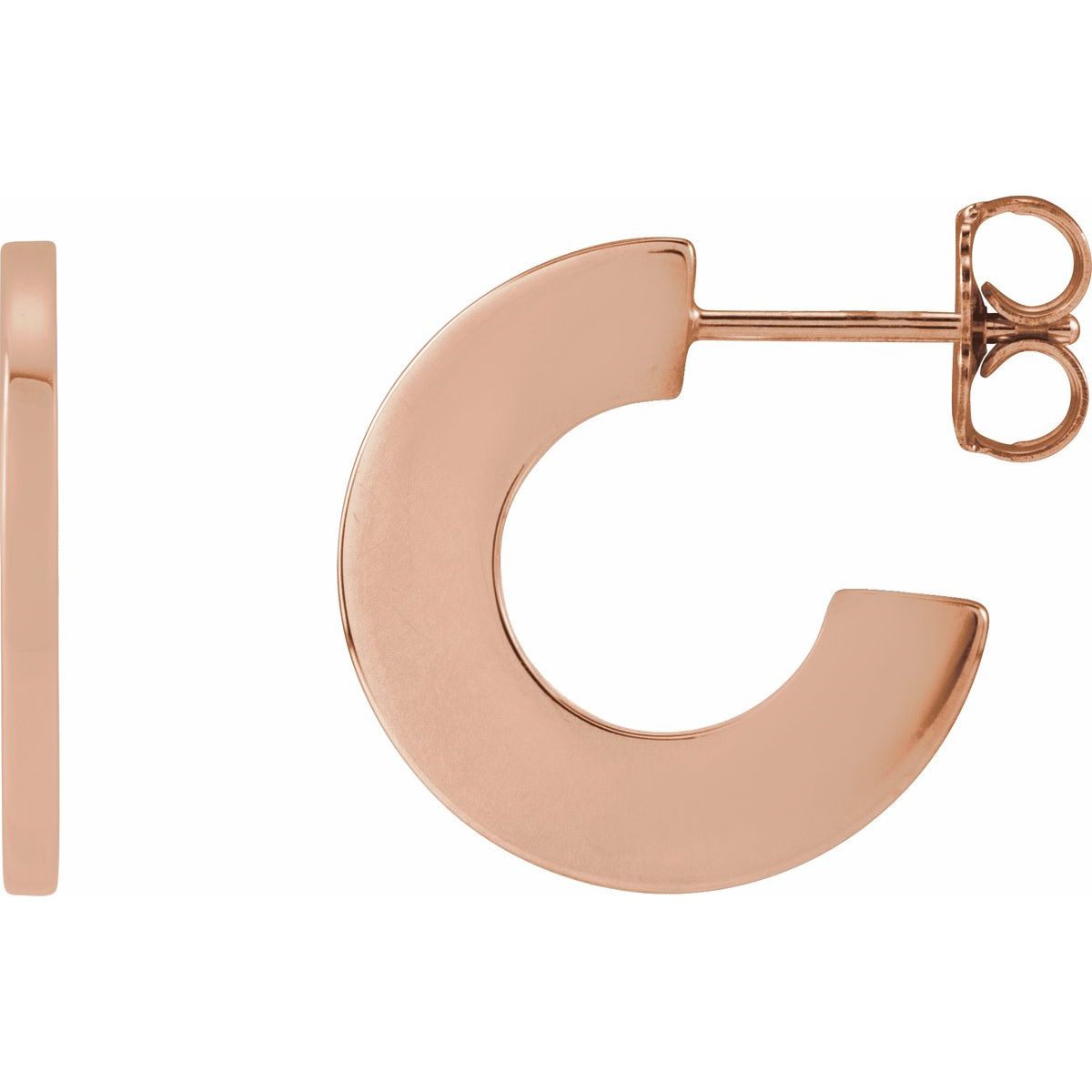 Natural Geometric Hoop Earrings (16 Mm)
