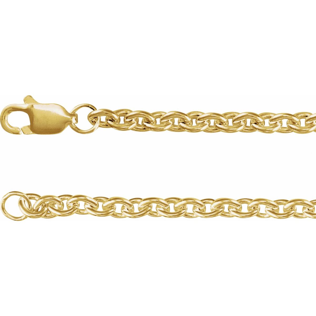 2.8 mm Cable Chain Bracelet (2.8 Mm / 7 In) - 14K Yellow Gold-Filled - Series CH1223