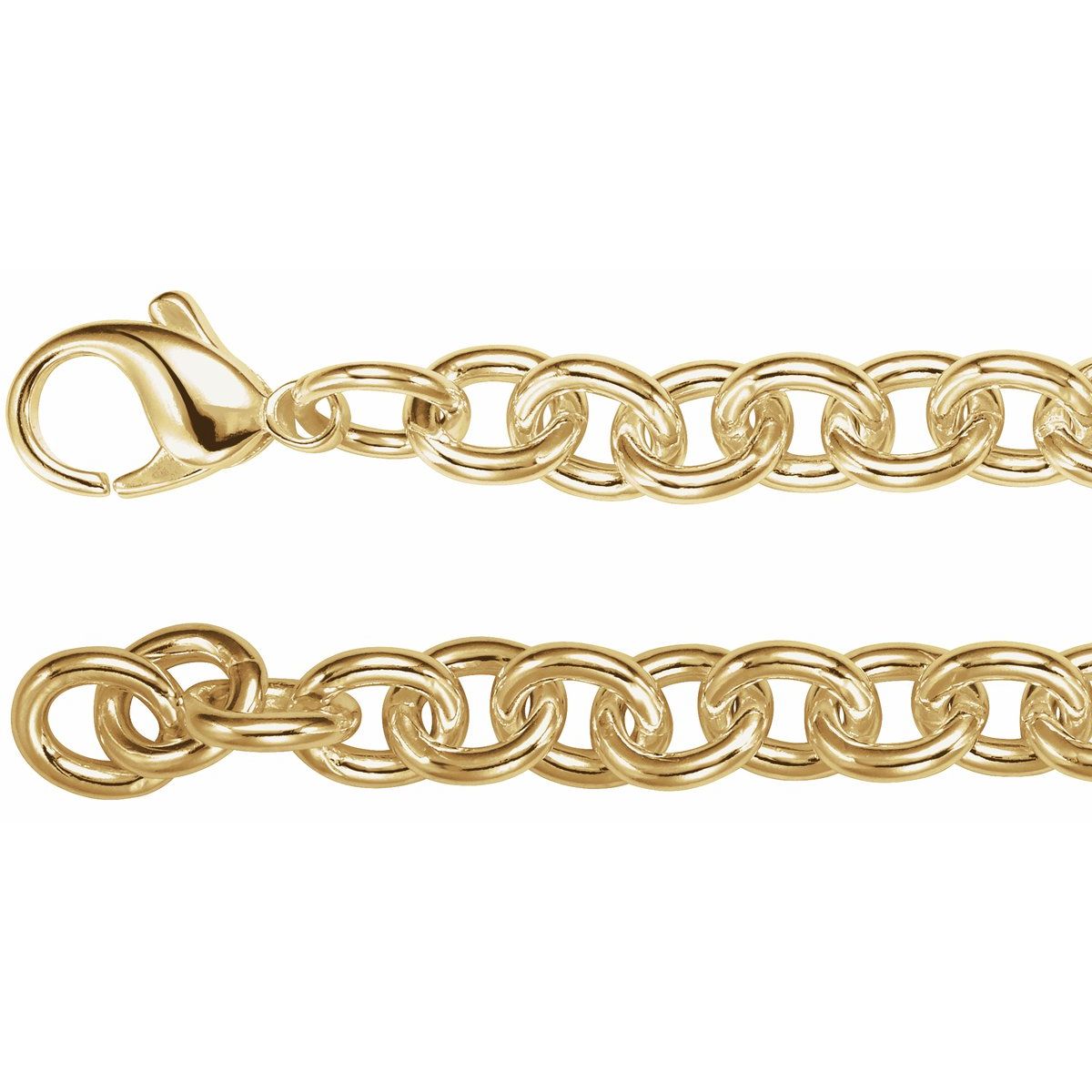 7.75 mm Cable Chain Bracelet (7.75 Mm / 7 1/2 In) - 14K Yellow Gold-Filled - Series CH441