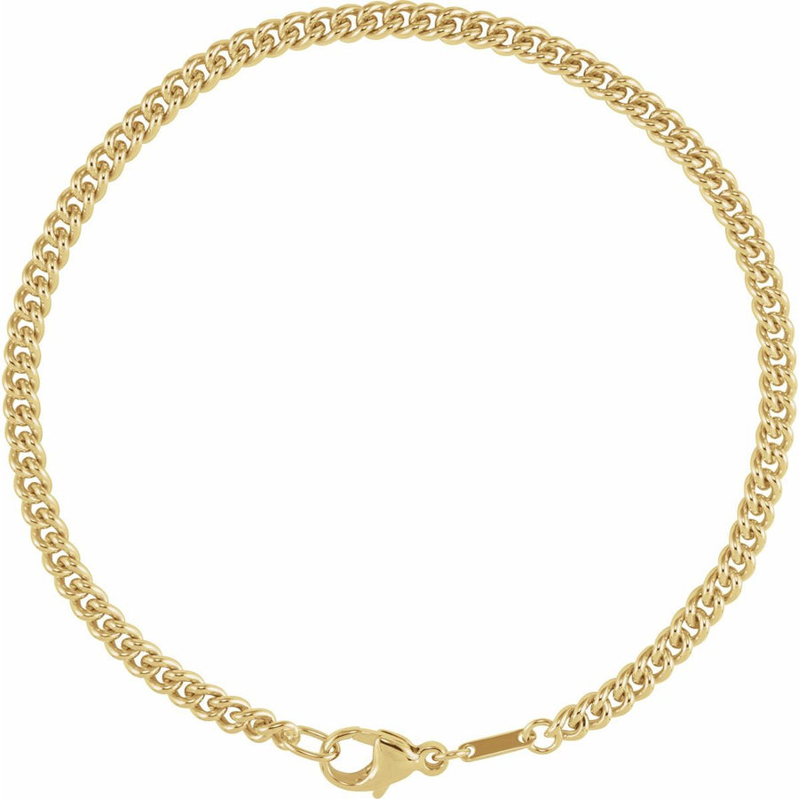 3.4 mm Curb Chain Bracelet (3.4 Mm / 8 In) - gallery - Series CH1276