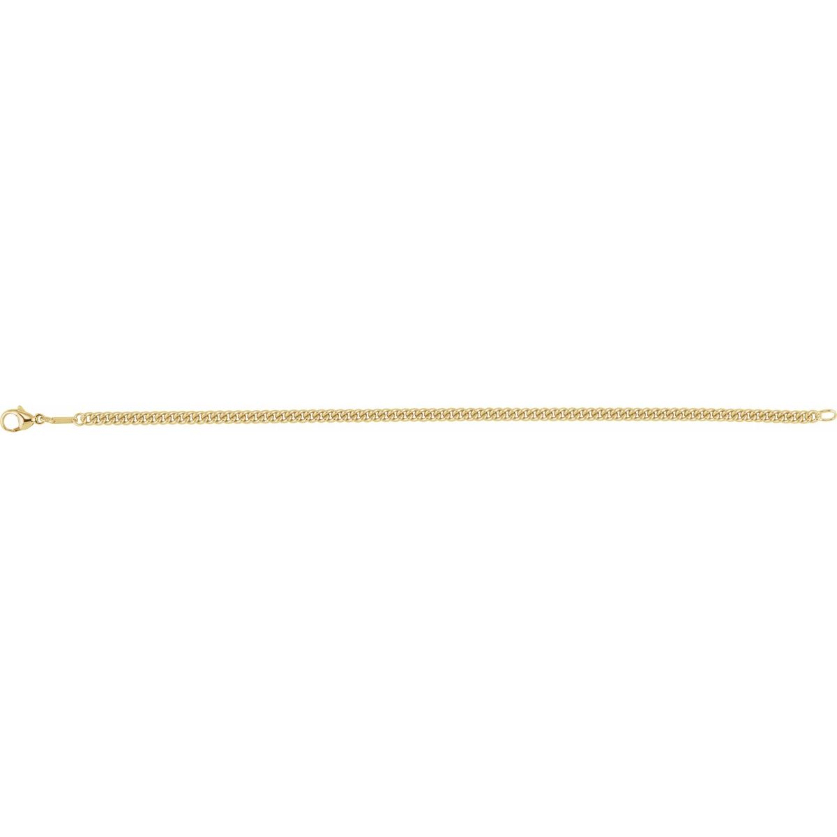 3.4 mm Curb Chain Bracelet (3.4 Mm / 8 In) - gallery - Series CH1276