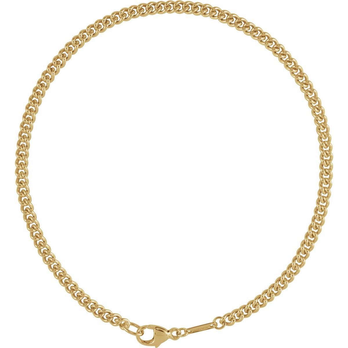 2.9 mm Curb Chain Bracelet (2.9 Mm / 8 In) - gallery - Series CH1274