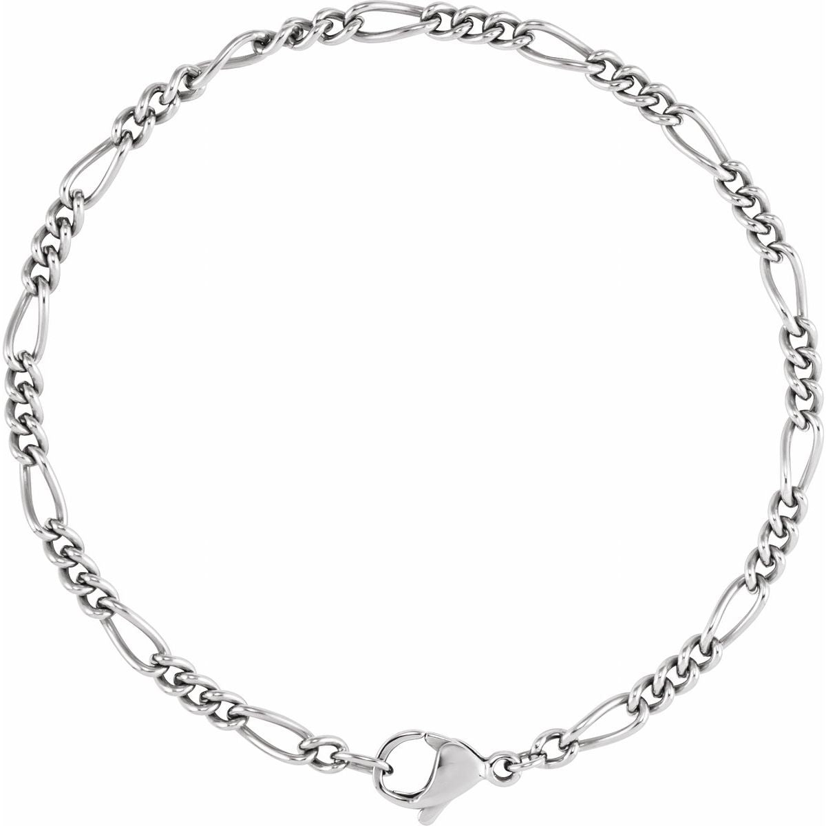 3.6 mm Curbed Figaro Chain Bracelet (3.6 Mm / 8 In) - gallery - Series CH1275