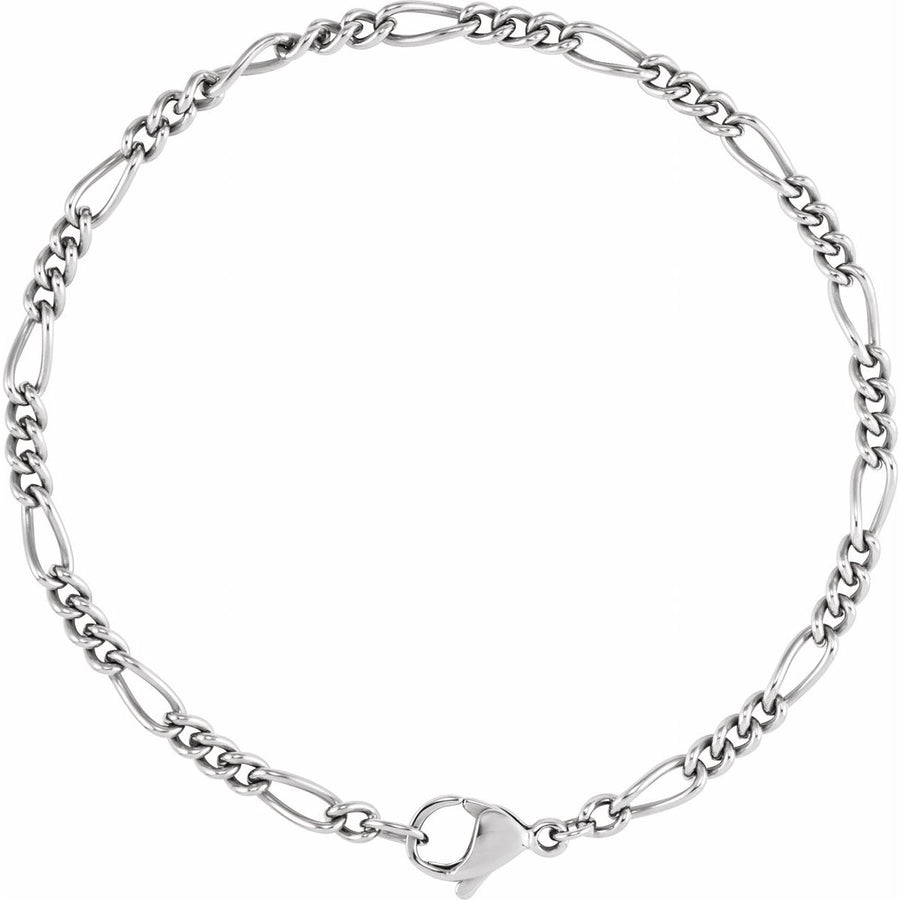 3.6 mm Curbed Figaro Chain Bracelet (3.6 Mm / 8 In) - gallery - Series CH1275