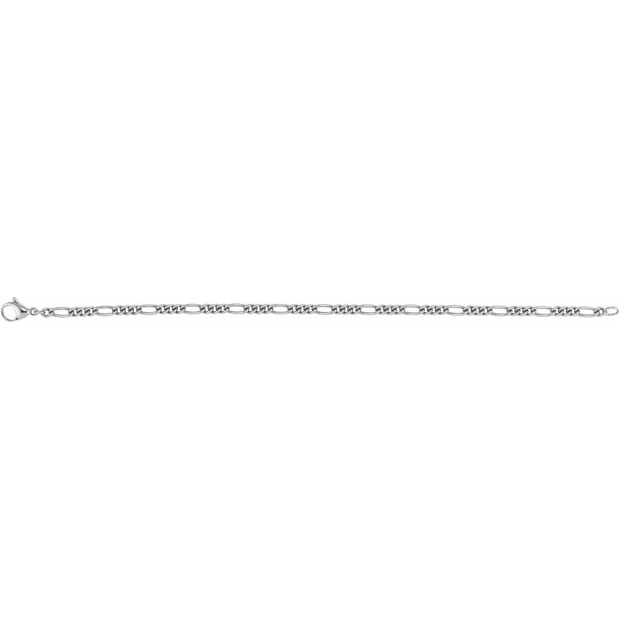 3.6 mm Curbed Figaro Chain Bracelet (3.6 Mm / 8 In) - gallery - Series CH1275