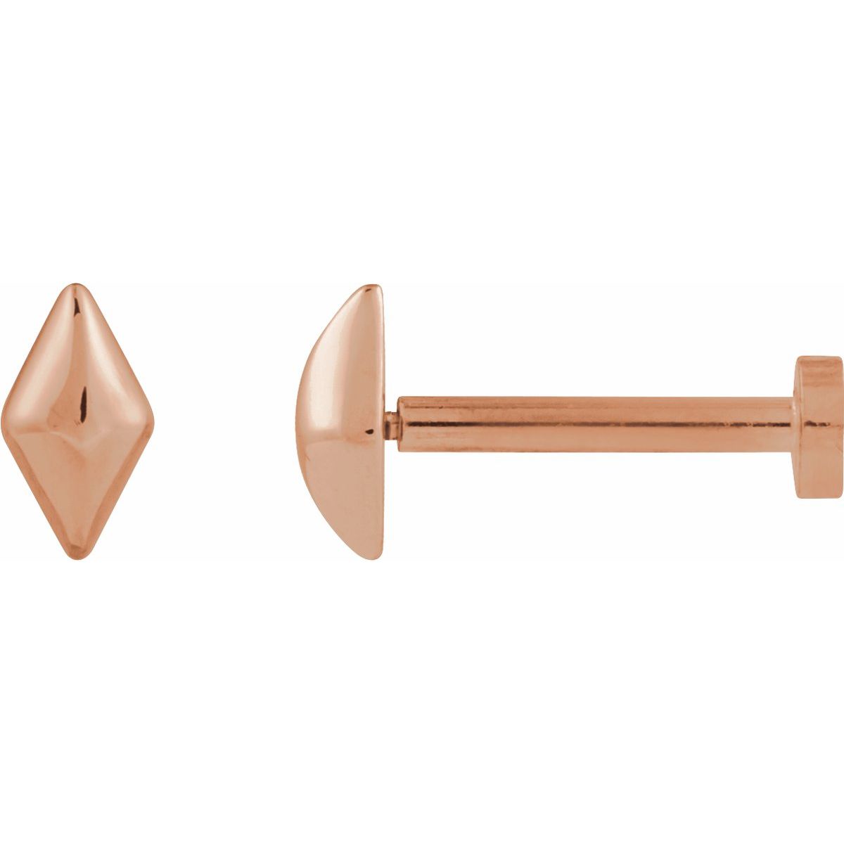 Geometric Stud Earrings (5 X 2.8 Mm)