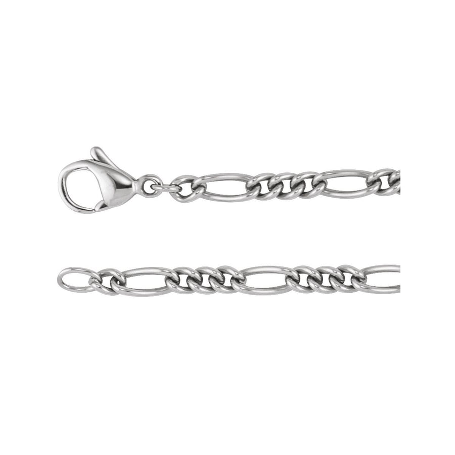 3.6 mm Curbed Figaro Chain Bracelet (3.6 Mm / 8 In) - Series CH1275