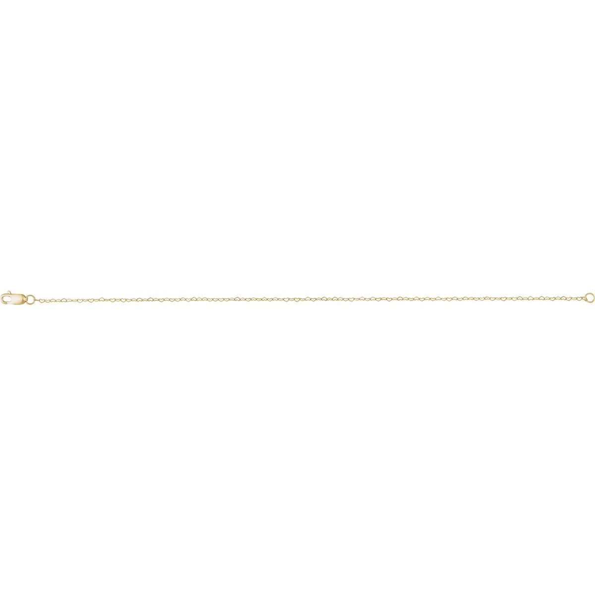.8 mm Heart Chain Bracelet (.8 Mm / 7 In) - gallery - Series CH1254