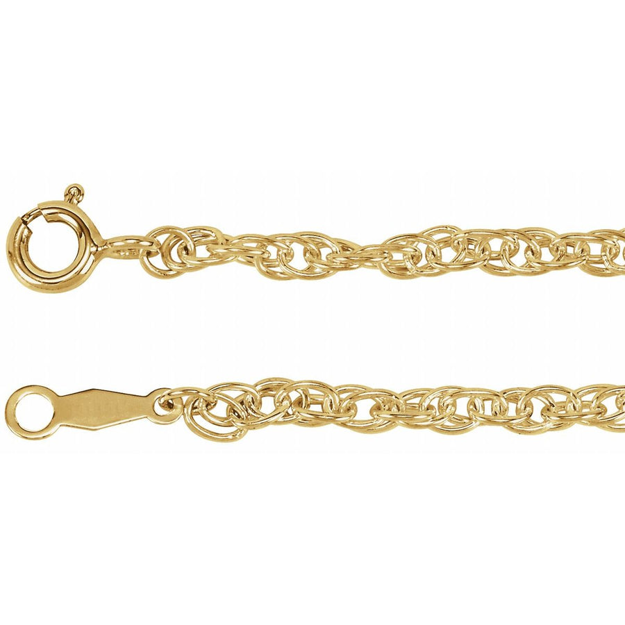 1.75 mm Rope Chain Bracelet (2.5 Mm / 7 In) - 14K Yellow Gold-Filled - Series CH430