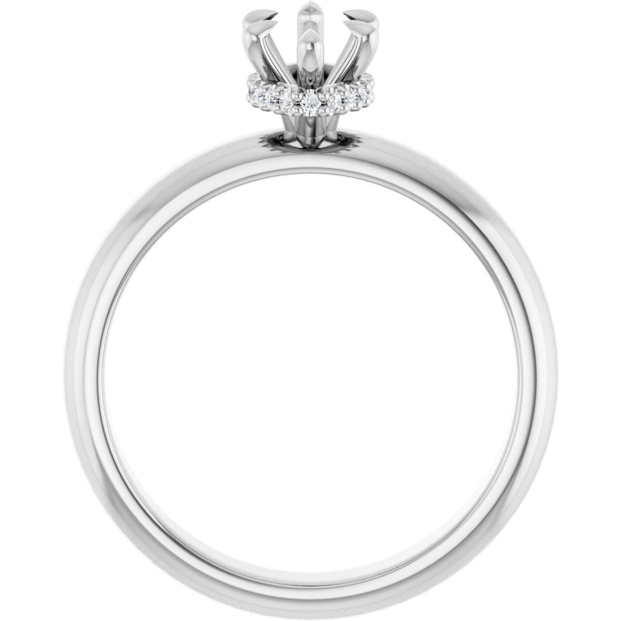 Marquise Claw-Prong Hidden Halo-Style Engagement Ring Semi-Mount - gallery - Series 127042