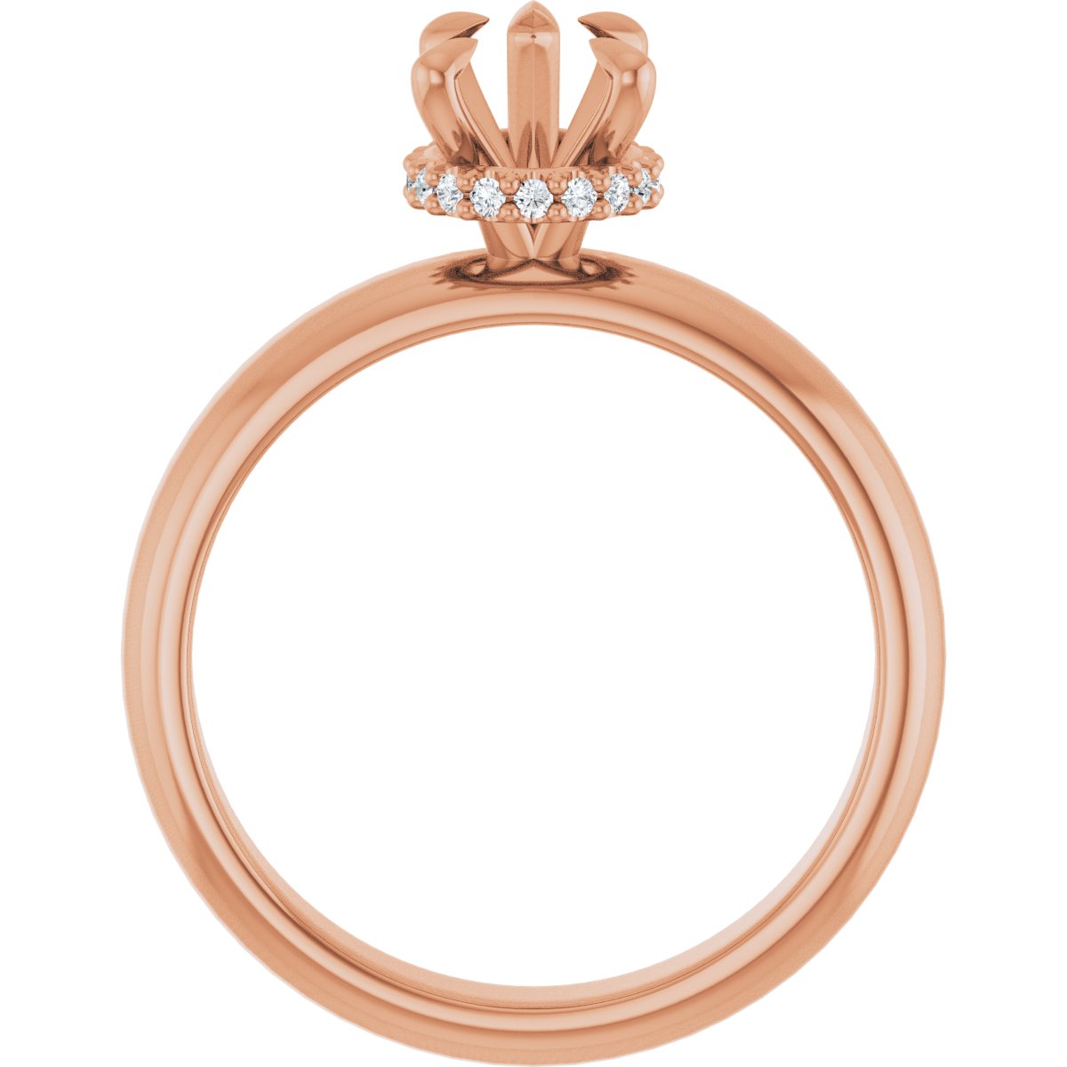 Pear Claw-Prong Hidden Halo-Style Engagement Ring Semi-Mount - gallery - Series 127042