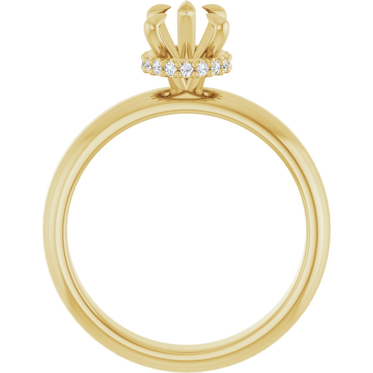Pear Claw-Prong Hidden Halo-Style Engagement Ring Semi-Mount - gallery - Series 127042