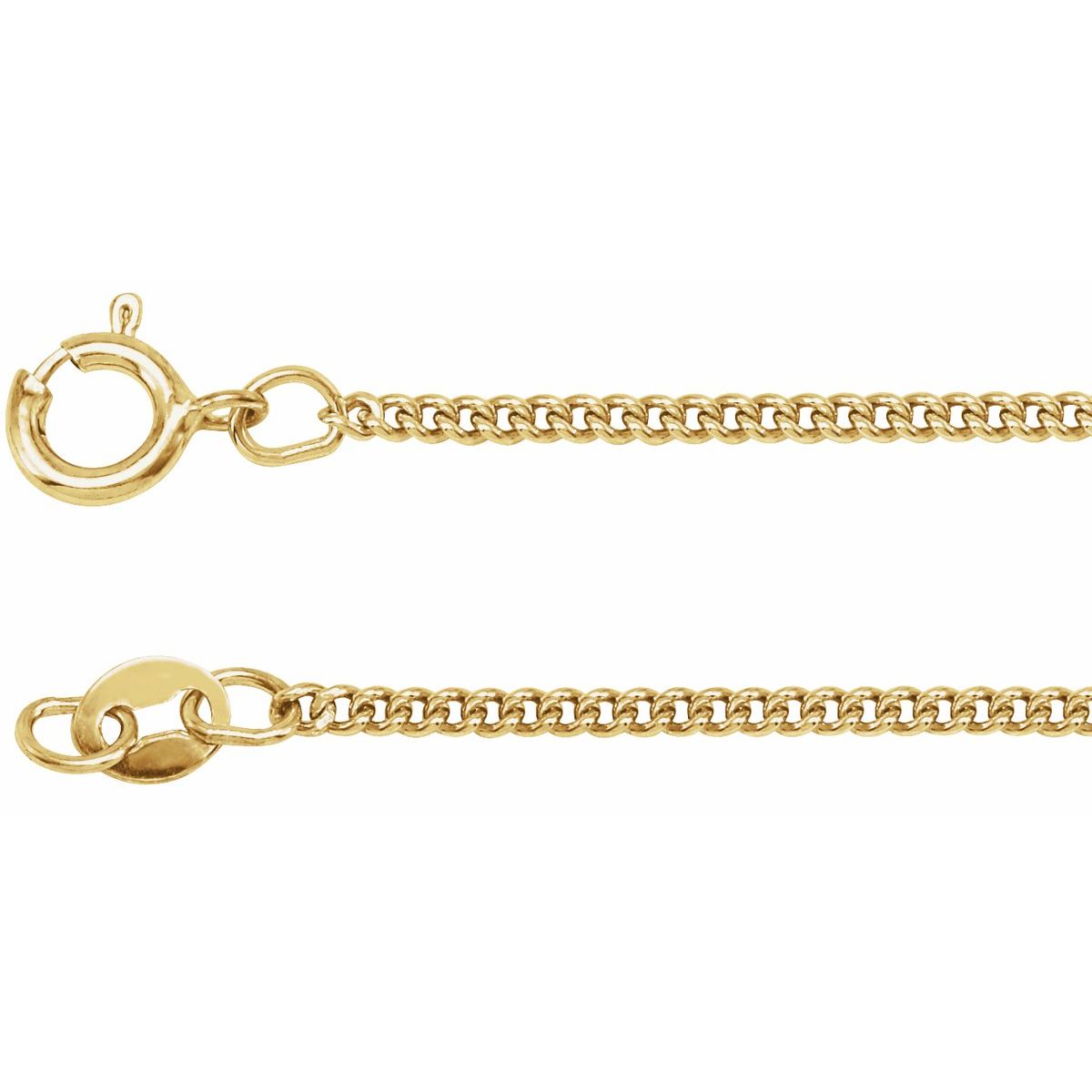 1.6 mm Curb Chain Bracelet (1.6 Mm / 7 In) - 14K Yellow Gold-Filled - Series CH129