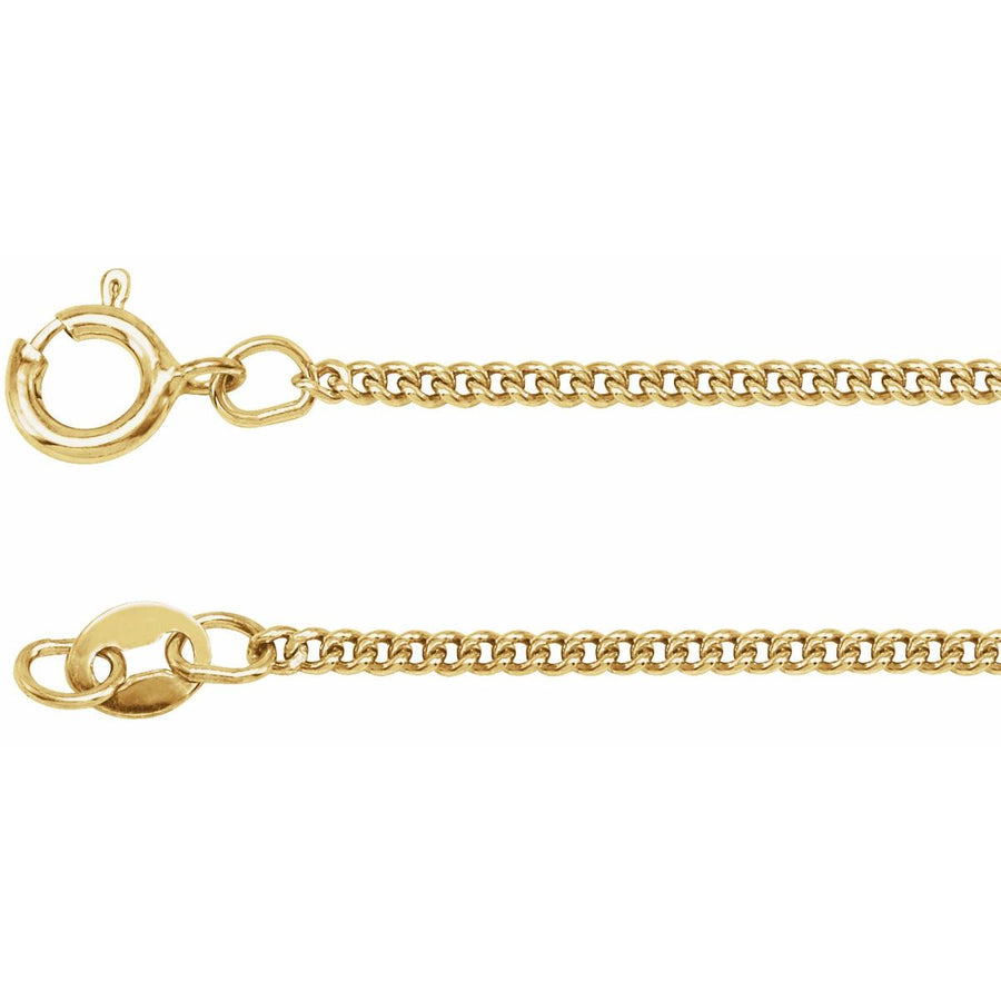1.6 mm Curb Chain Bracelet (1.6 Mm / 7 In) - 14K Yellow Gold-Filled - Series CH129