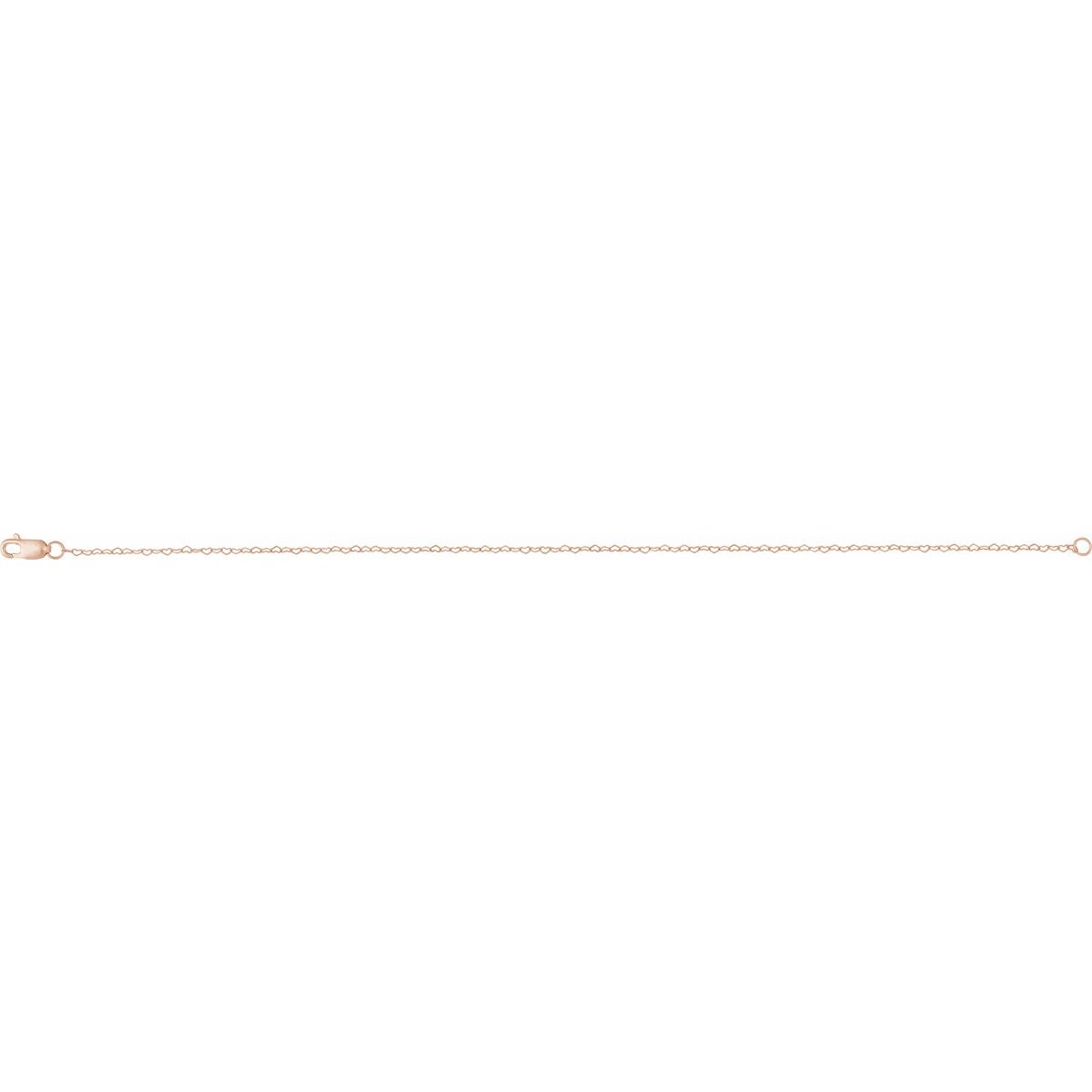 .8 mm Heart Chain Bracelet (.8 Mm / 7 In) - gallery - Series CH1254