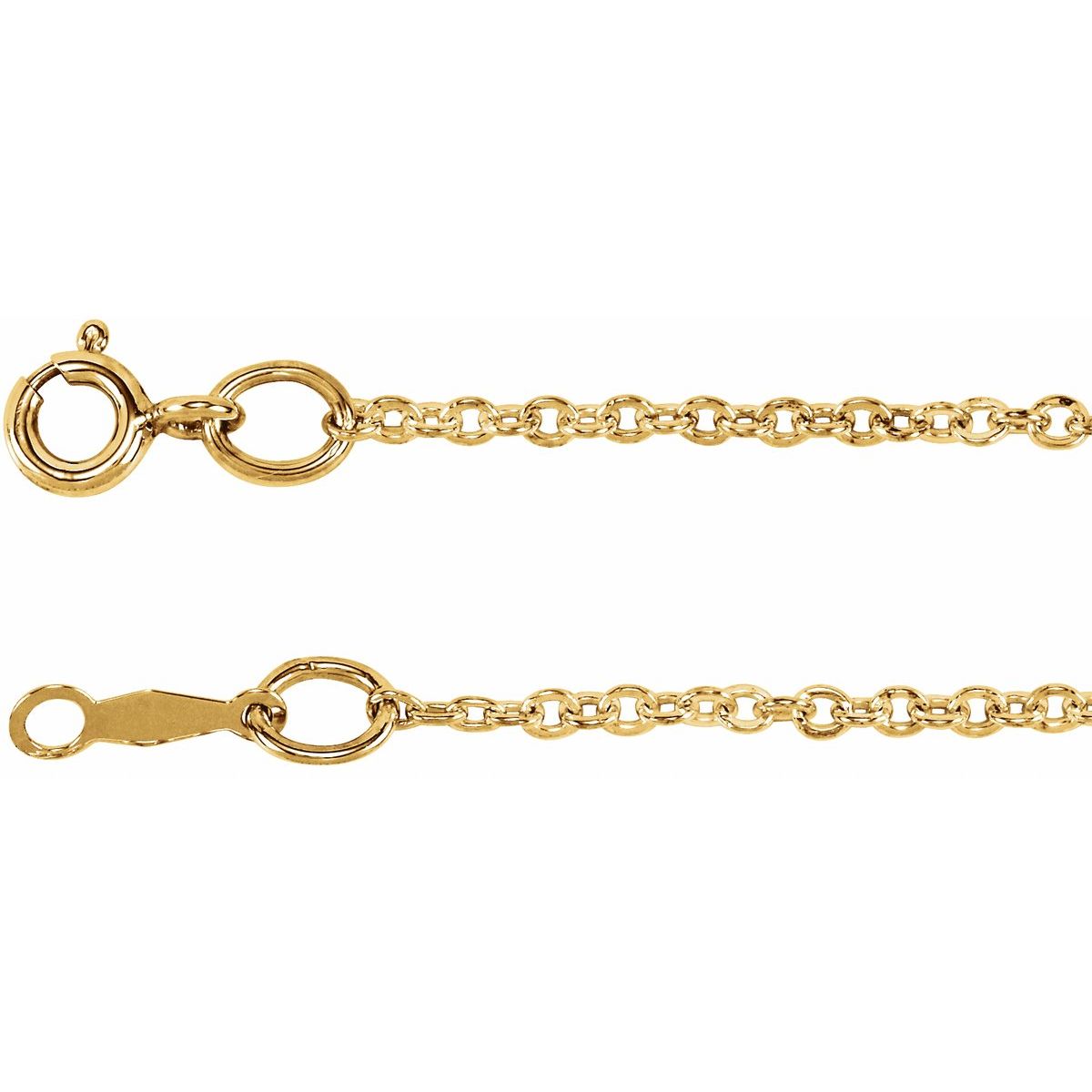 1 mm Cable Chain Bracelet (1.75 Mm / 7 In) - 14K Yellow Gold-Filled - Series CH431