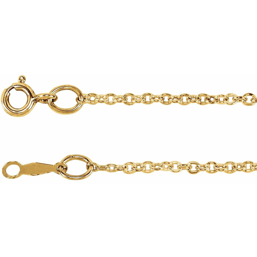 1 mm Cable Chain Bracelet (1.75 Mm / 7 In) - 14K Yellow Gold-Filled - Series CH431