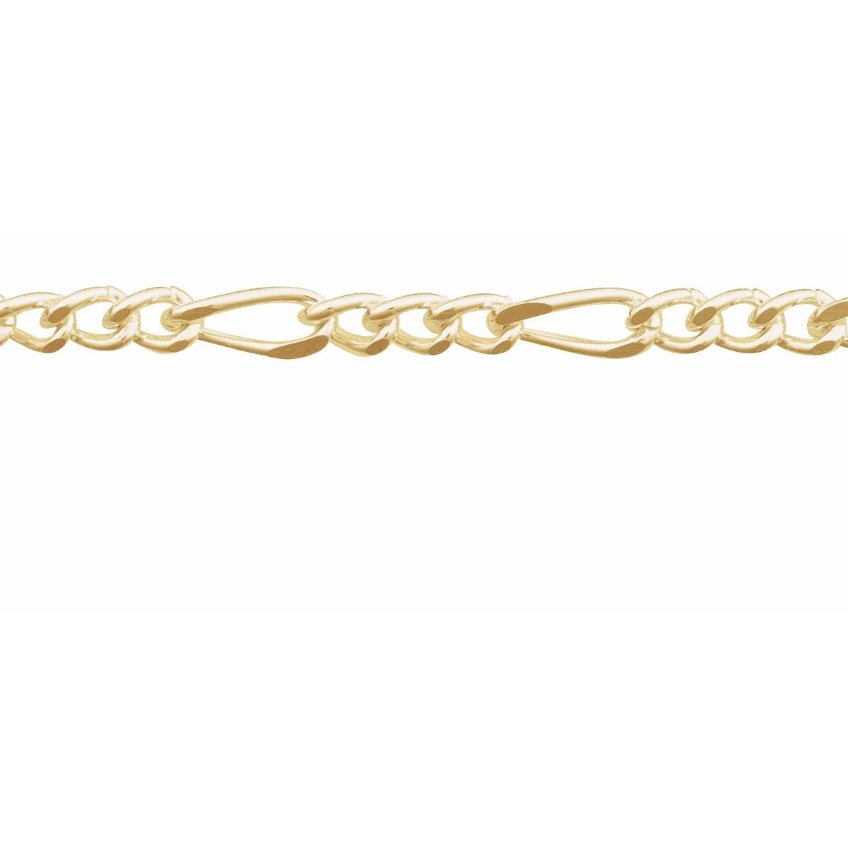 3.5 mm Figaro Chain Bracelet (3.5 Mm / 7 In) - gallery - Series CH433