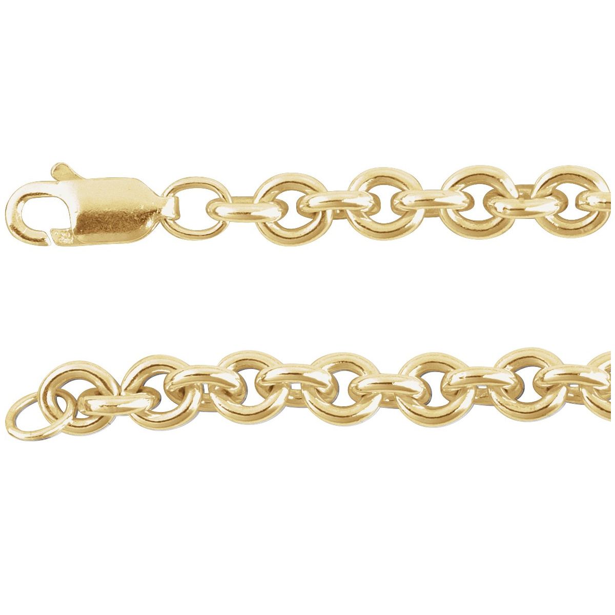 2.8 mm Cable Chain Bracelet (4.4 Mm / 7 In) - 14K Yellow Gold-Filled - Series CH1224