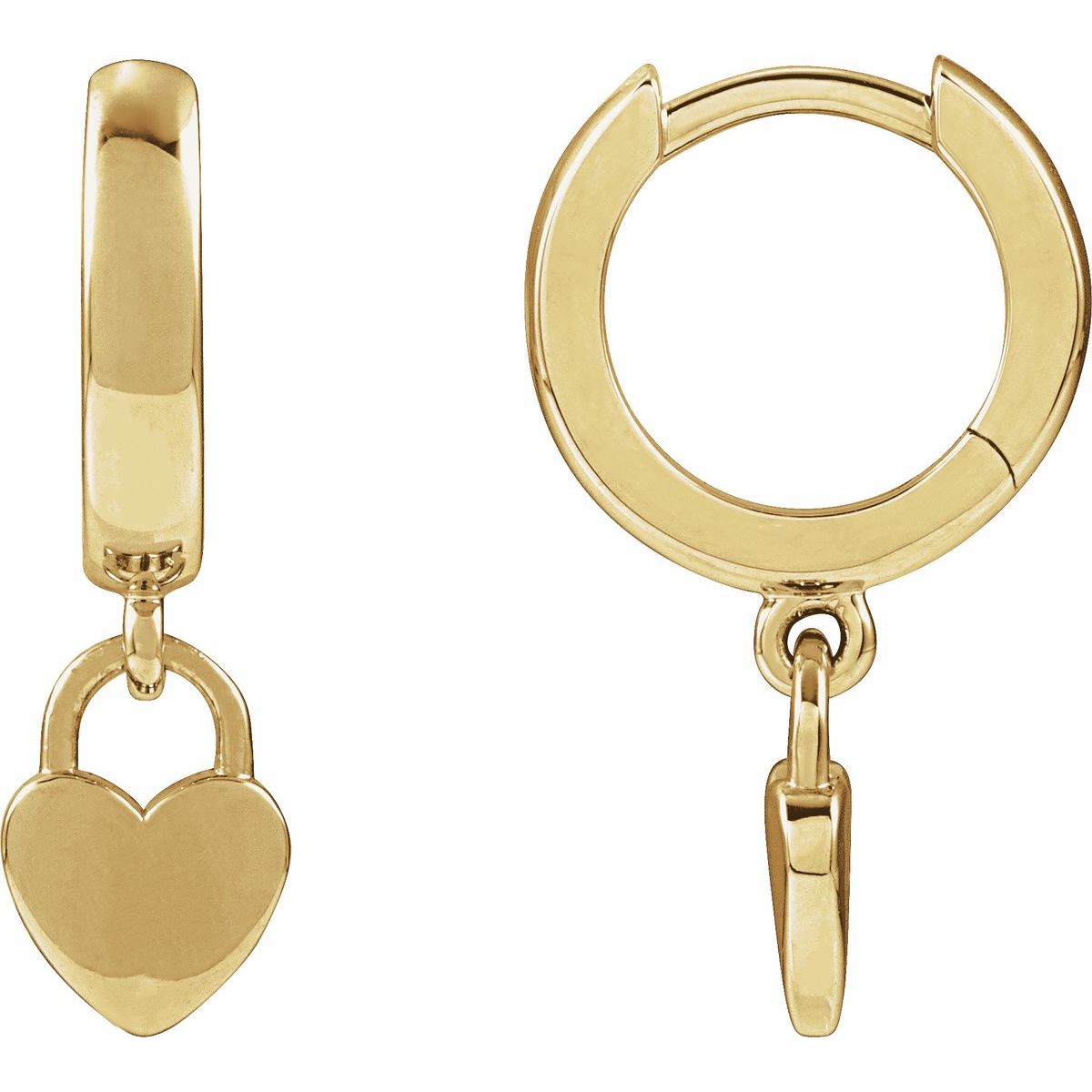 Heart Hoop Earrings (28.5 Mm)