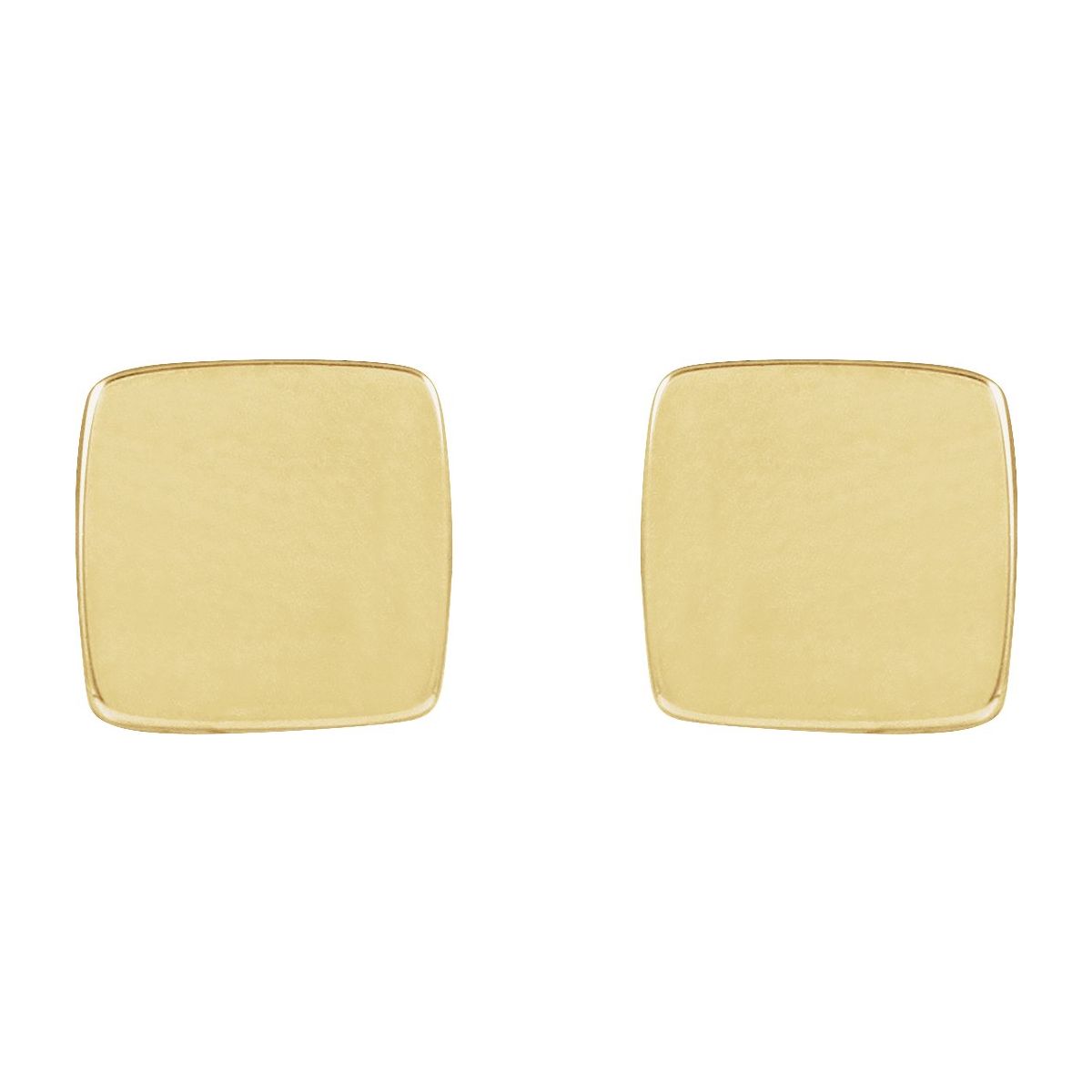 Engravable Geometric Stud Earrings (5 X 5 Mm)