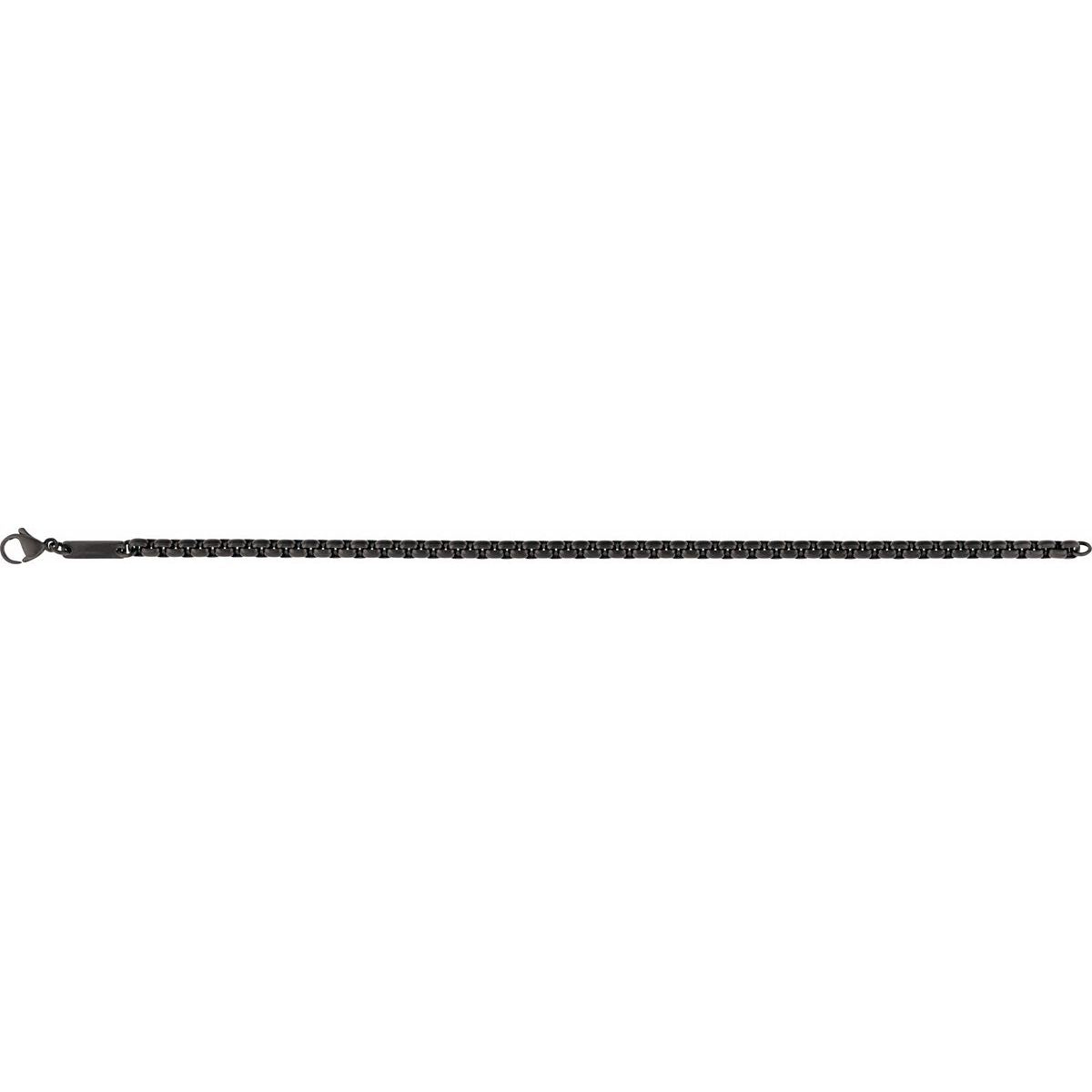 4 mm Rounded Box Chain Bracelet (4 Mm / 8 In) - gallery - Series CH1289